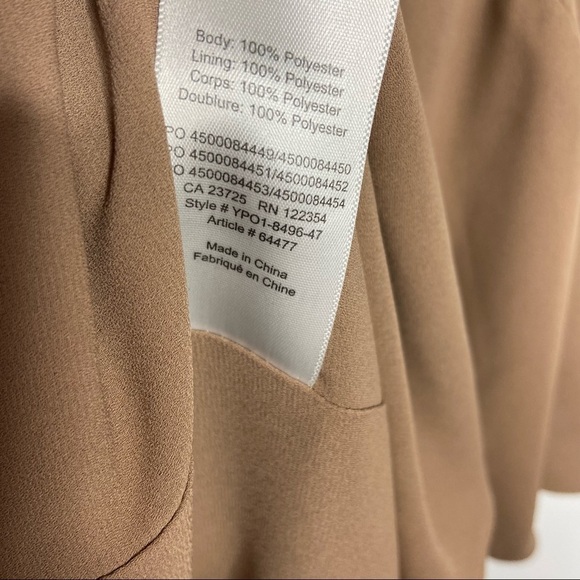 Aritzia Babaton Size Medium Brown Wrap Dress Short Sleeves Belted Polyester - Picture 6 of 6